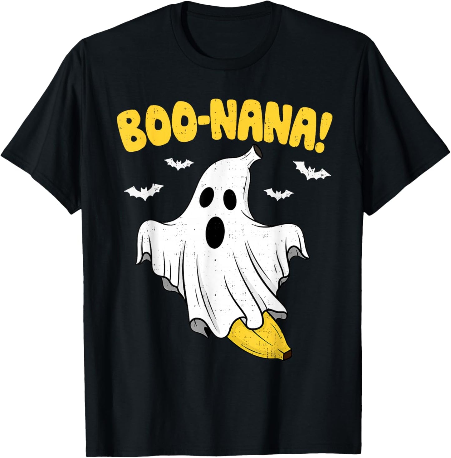Funny Banana Ghost Boo Pun Halloween Costume Men Women Kids T-Shirt - T-Shirt | Black