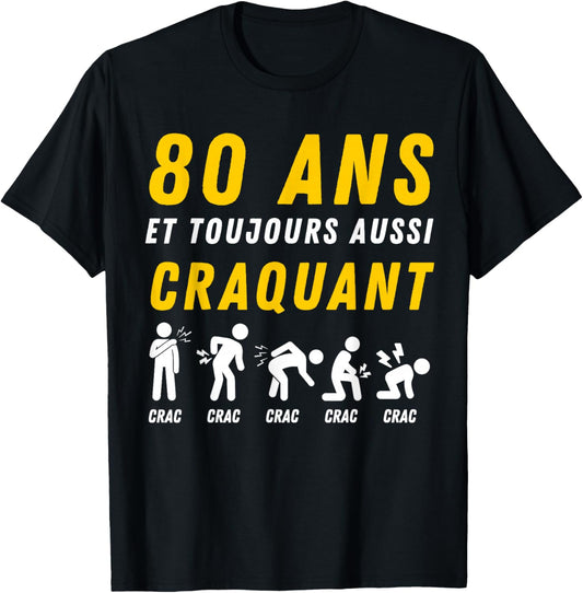 Gift Humour 80th Anniv 1946 Birthday 80 Years Man T-Shirt - T-Shirt | Black