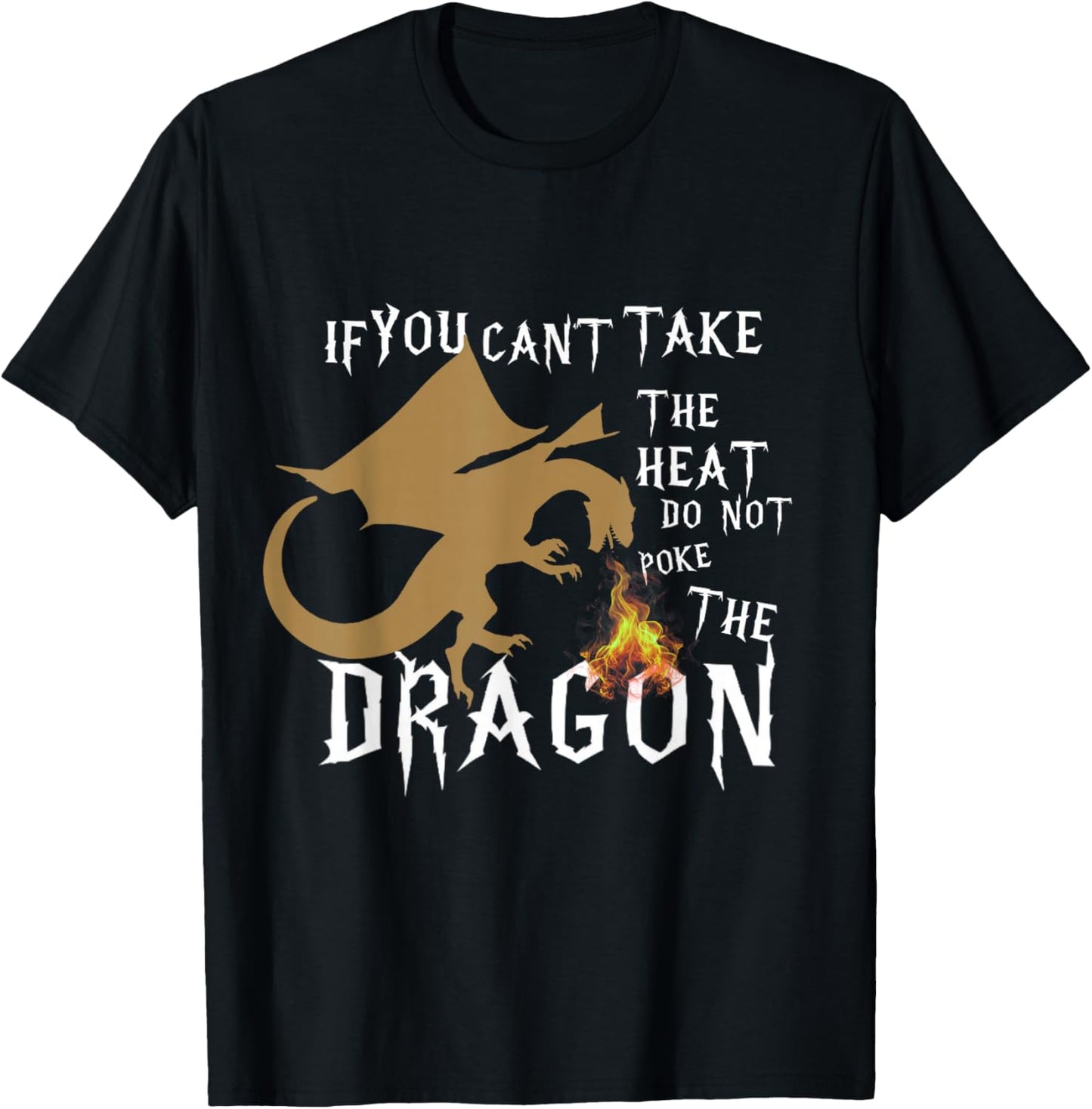 Flying Mythical Creature Cool Dragon Lovers Design T-Shirt - T-Shirt | Black