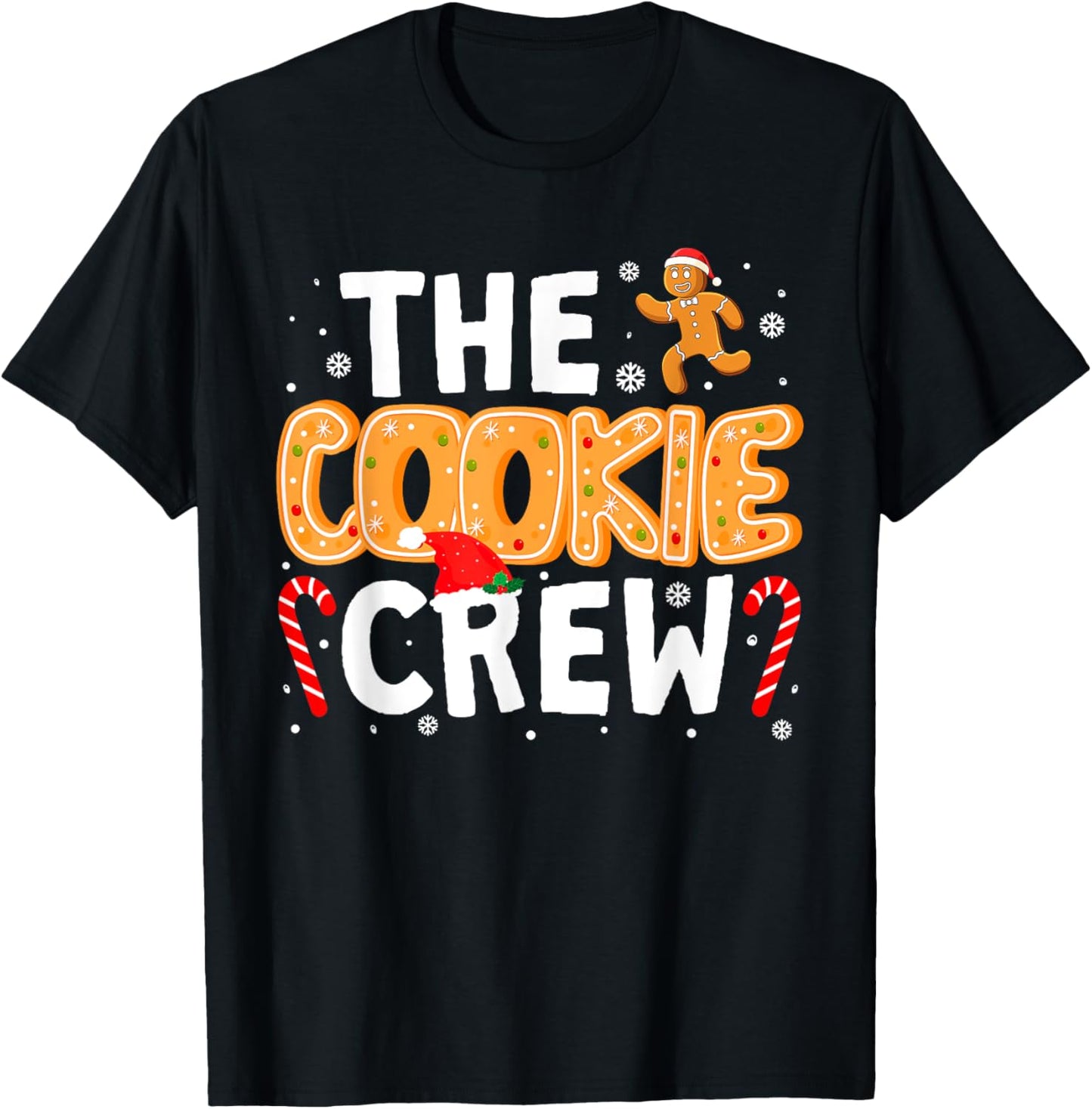 The Cookie Crew Christmas Baking Cookie Lover Kids Women T-Shirt - T-Shirt | Black