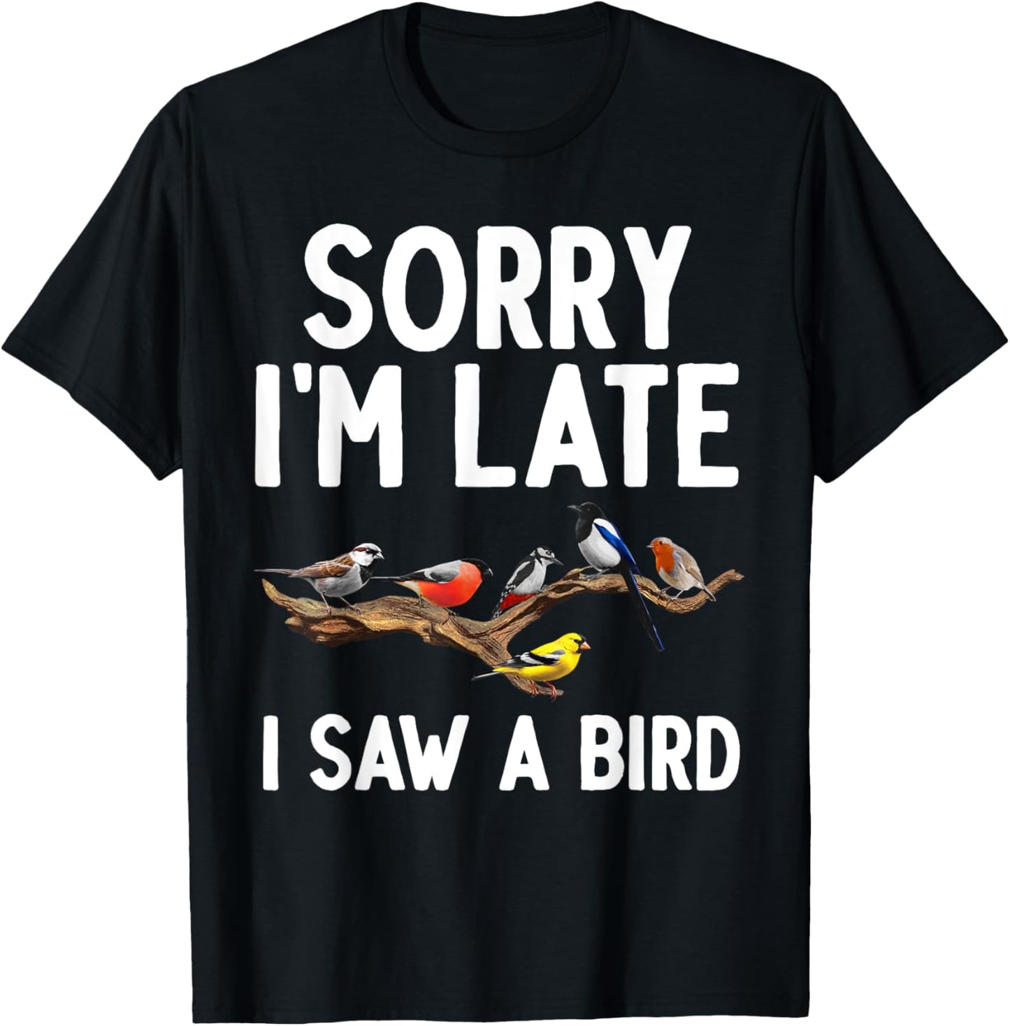 Cool Bird Watching Art Women Birder Nerd Birdwatcher T-Shirt - T-Shirt | Black