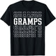 Gramps Funny Layered Text Father's Day Grandpa T-Shirt - T-Shirt | Black