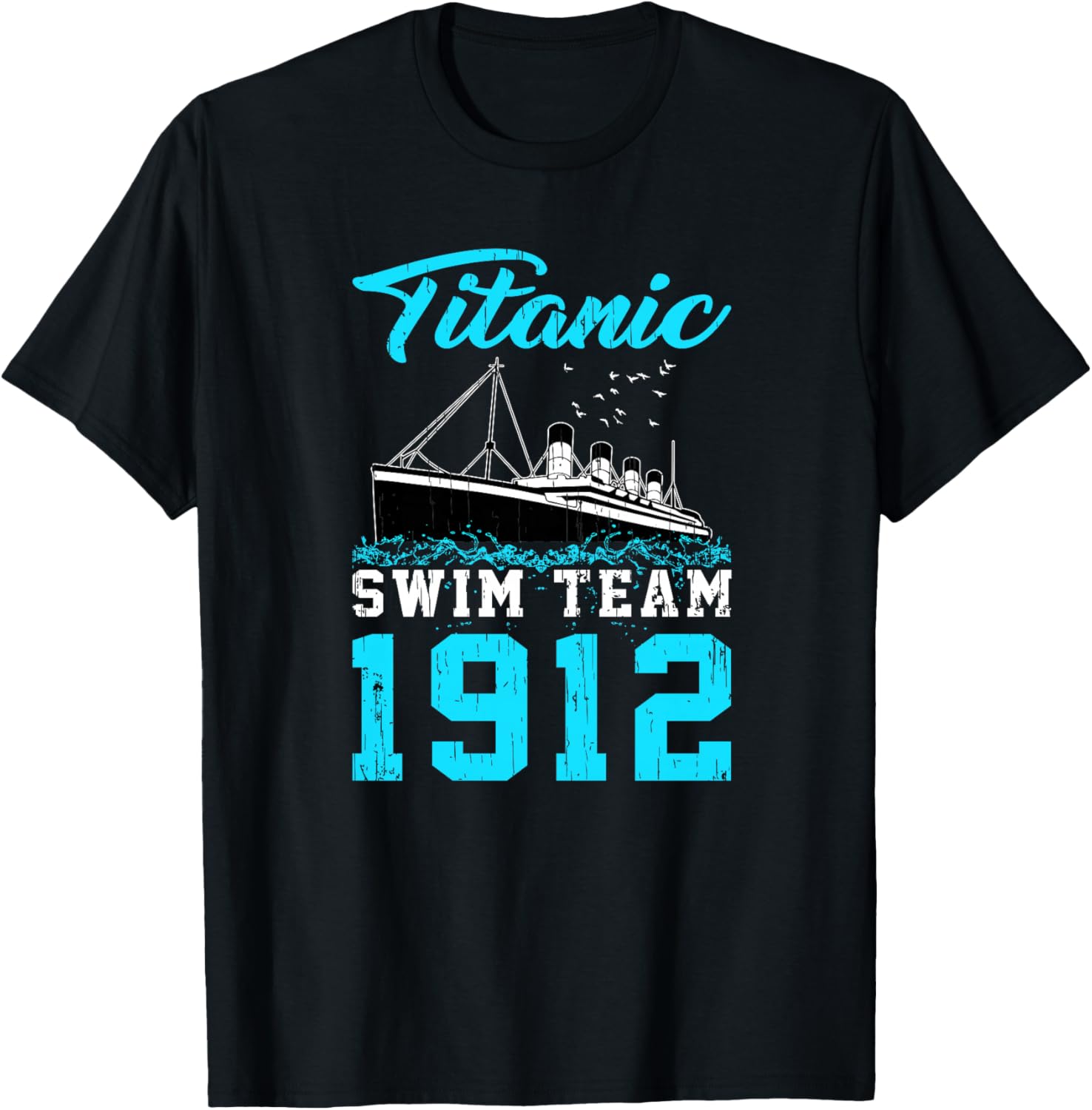 Natation 1912 Titanic Swim Team Swimmer Haut de Gamme T-Shirt - T-Shirt | Black