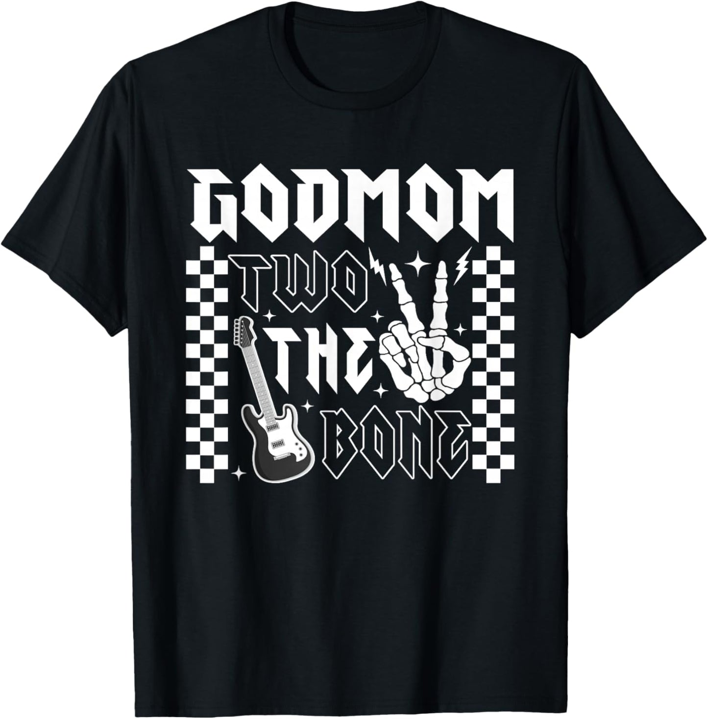 GodMom of The Bad Two the Bone Birthday 2 Years Old T-Shirt - T-Shirt | Black