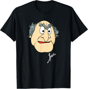 Disney The Muppets Statler Big Face T-Shirt - T-Shirt | Black