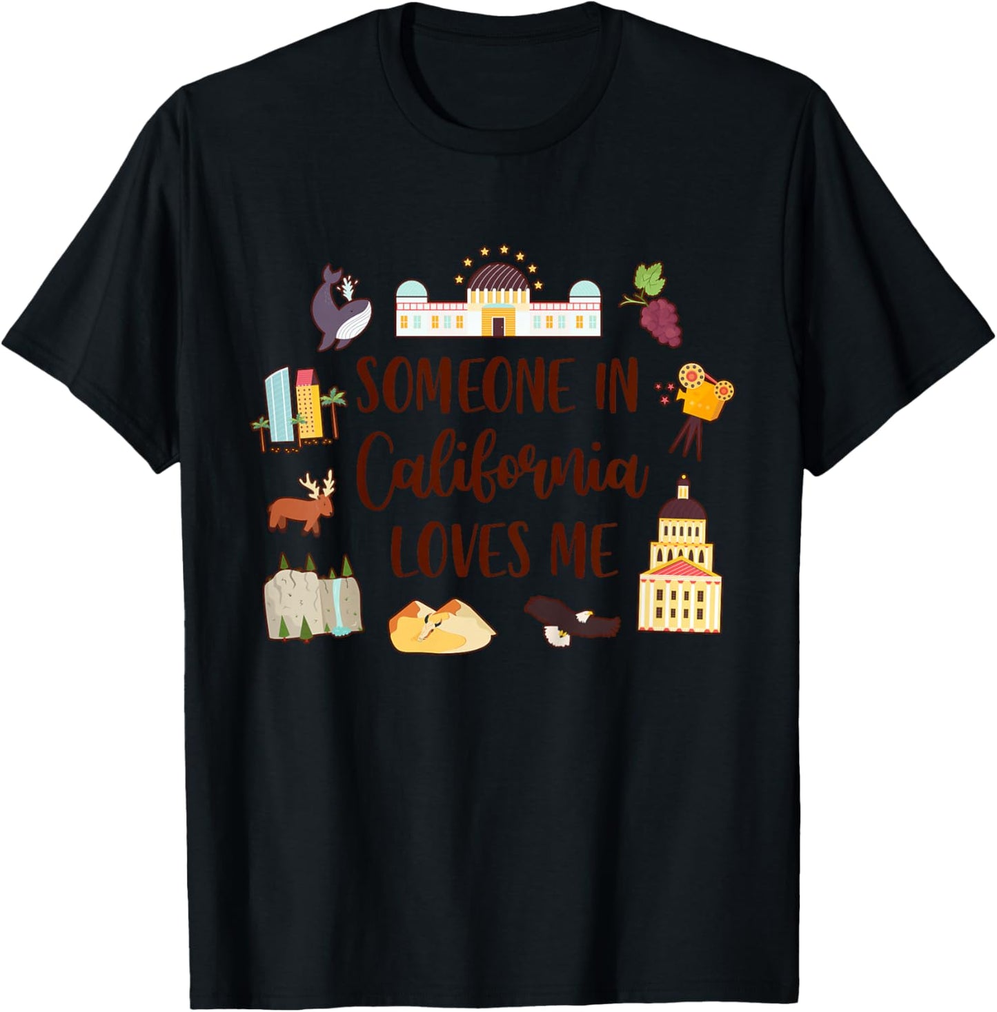California Baby Travel Trip Someone in California Loves Me T-Shirt - T-Shirt | Black