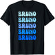Bruno Retro Name Stack Design T-Shirt - T-Shirt | Black