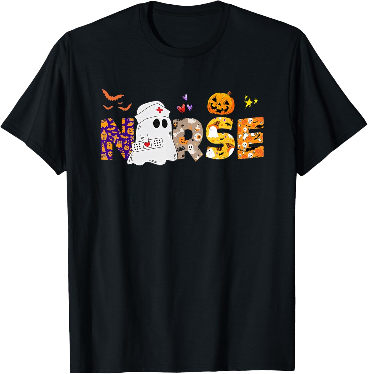 Nurse Halloween Costume Nursing Costume Scrub Top Women Men T-Shirt - T-Shirt | Black