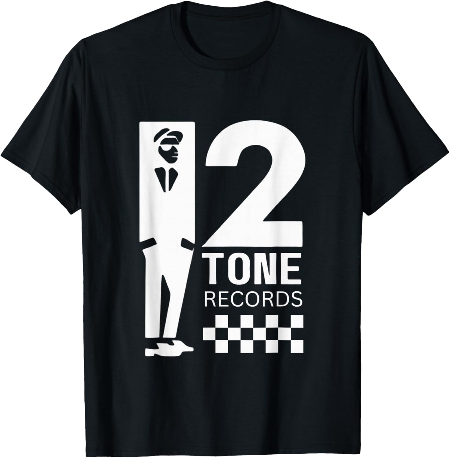 Two Tone Ska Music Checkerboard T-Shirt - T-Shirt | Black