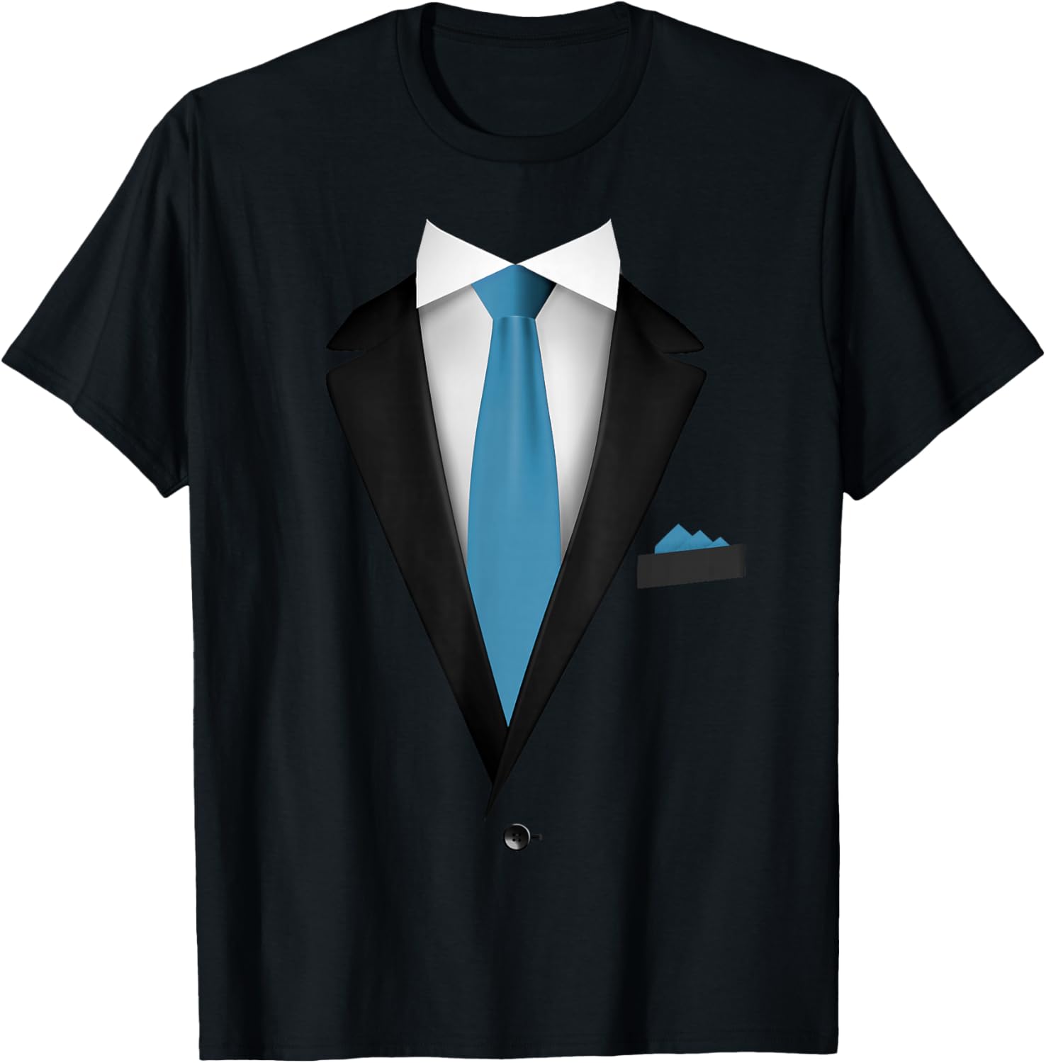 Tuxedo Jacket with Tie for a Fun Wedding T-Shirt - T-Shirt | Black
