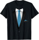 Tuxedo Jacket with Tie for a Fun Wedding T-Shirt - T-Shirt | Black