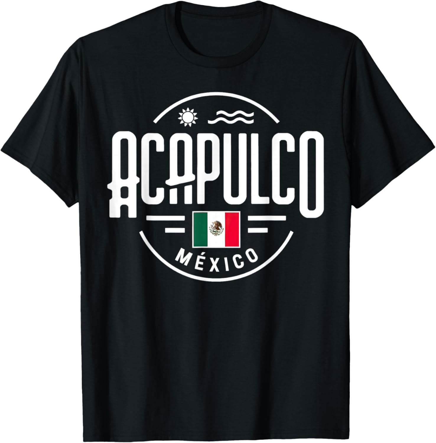 Acapulco México City Mexico Beach Sun T-Shirt - T-Shirt | Black