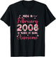 February 2008 Cool Birthday Gift 18 Years for Girls T-Shirt - T-Shirt | Black