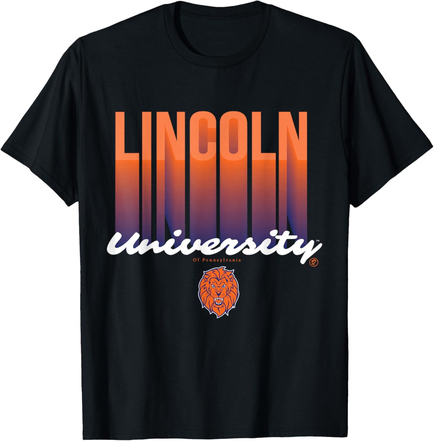 The Yard Essentials - Lincoln University PA - LU Fade HBCU T-Shirt - T-Shirt | Black