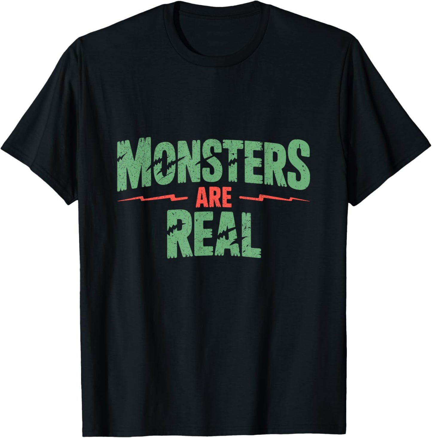 Monsters are Real Horror Spooky Scary Halloween T-Shirt - T-Shirt | Black