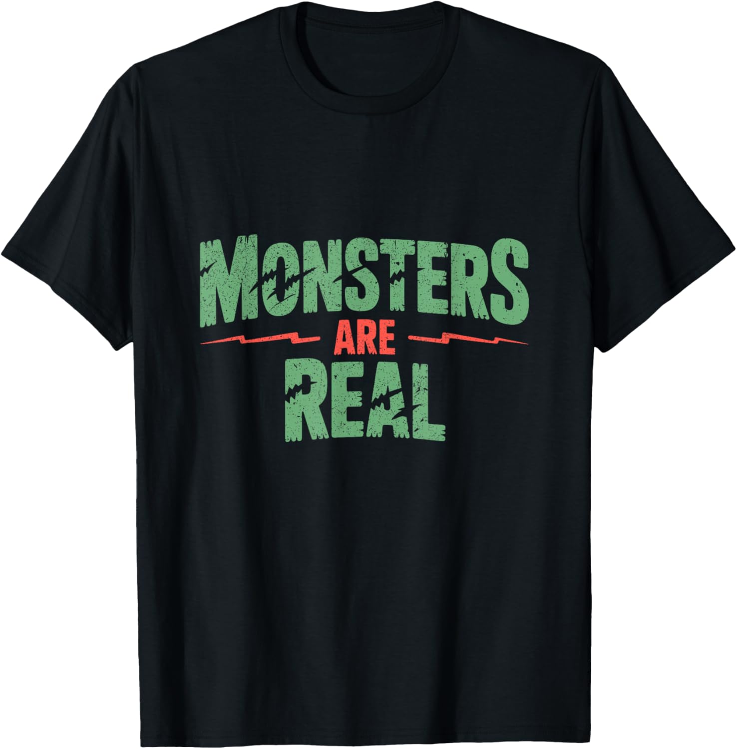 Monsters are Real Horror Spooky Scary Halloween T-Shirt - T-Shirt | Black