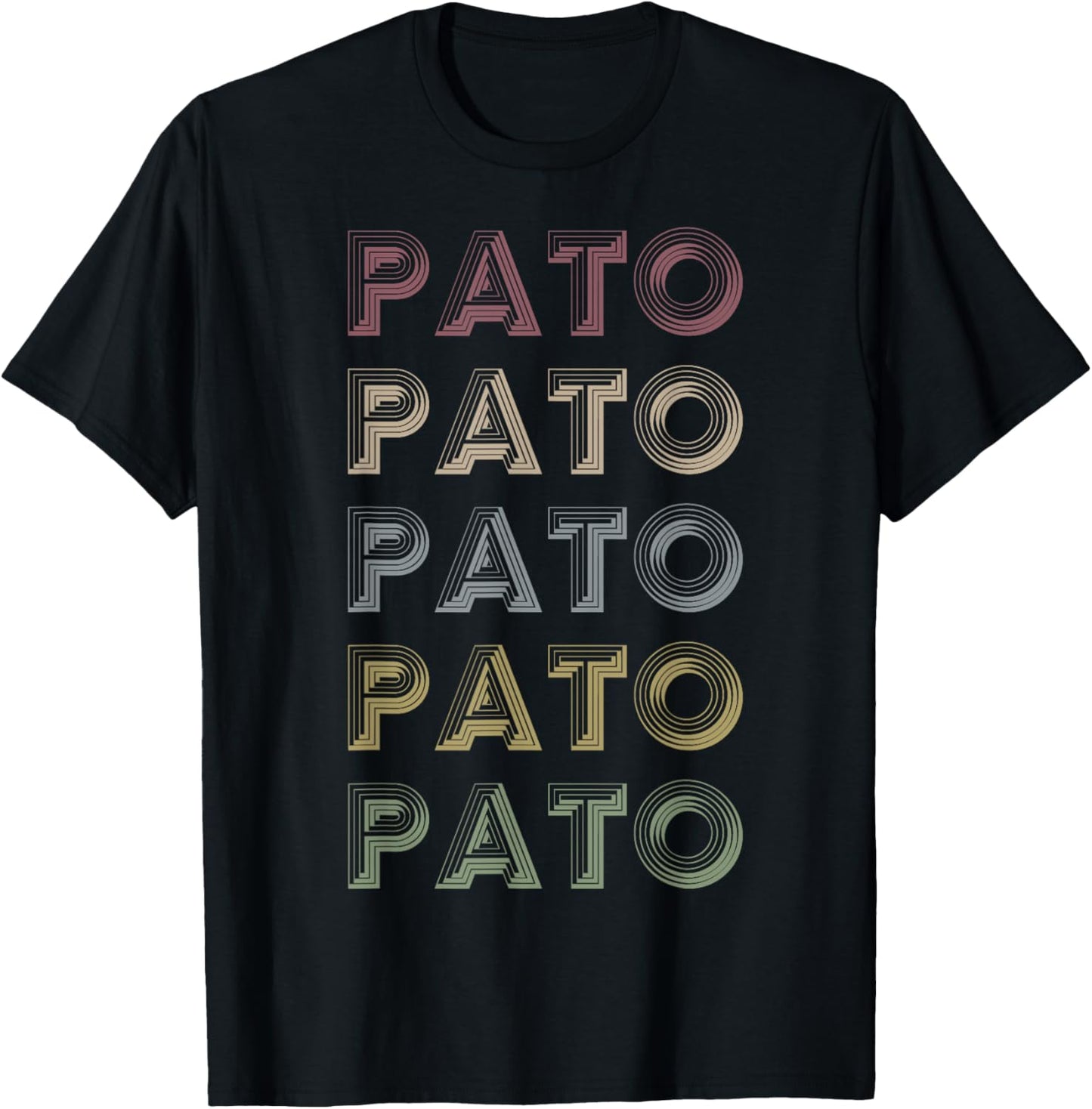 Retro Pato Repetitive Vintage Player T-Shirt - T-Shirt | Black