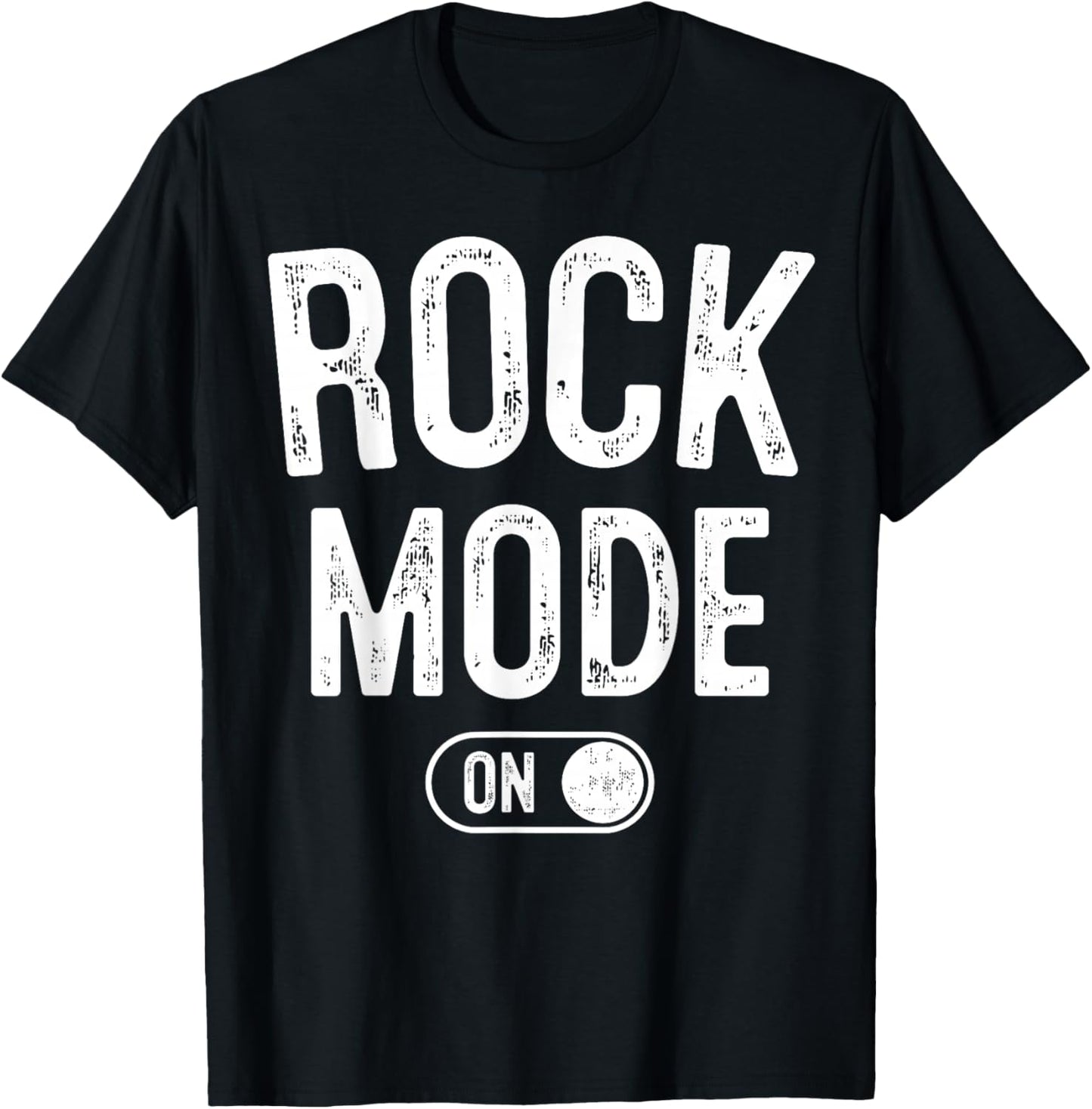 Rock Mode On Funny Rocker Gift Guitar Lover Guitarist T-Shirt - T-Shirt | Black