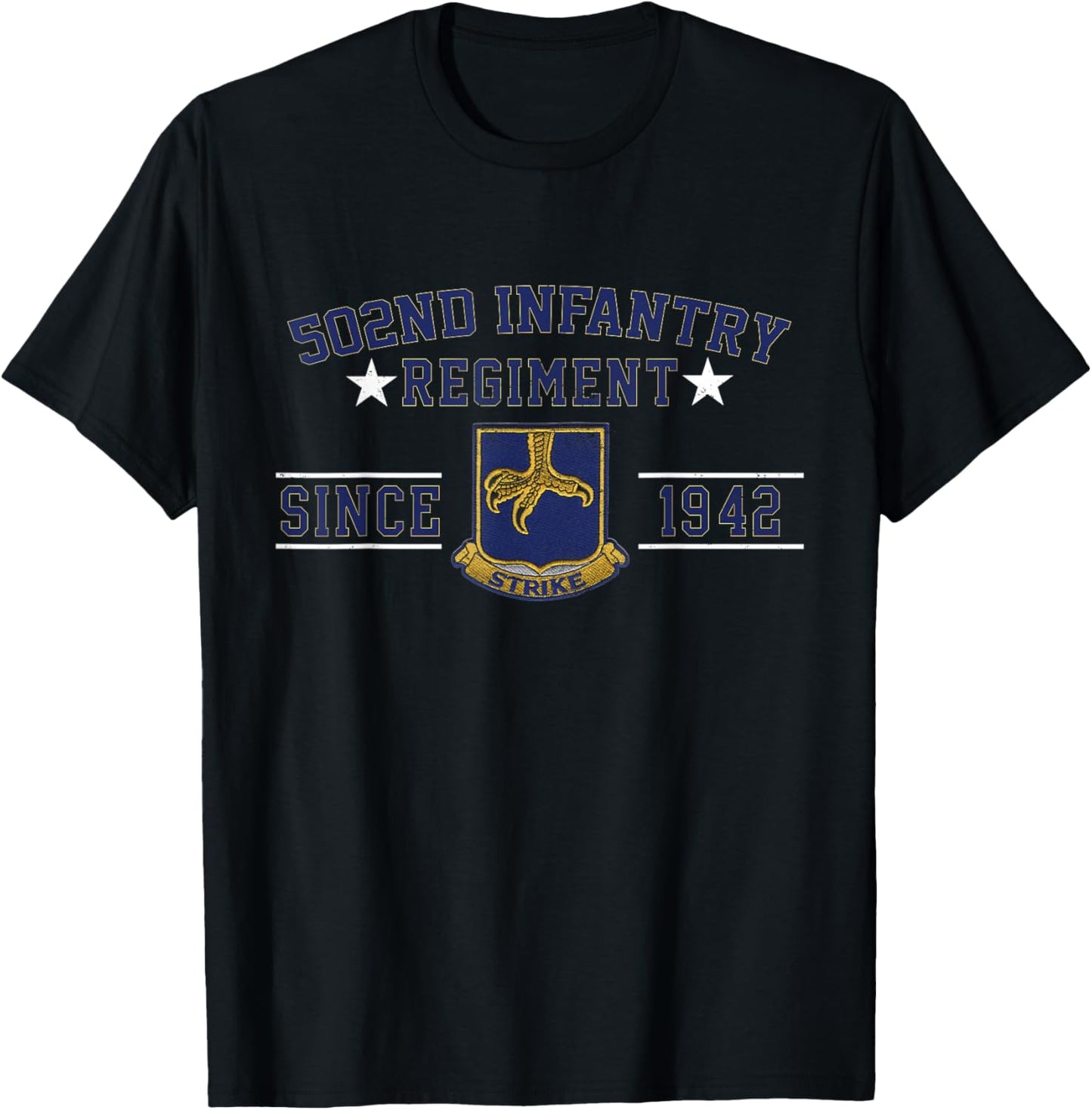502nd Infantry Regiment Veteran Military Father Day Xmas T-Shirt - T-Shirt | Black