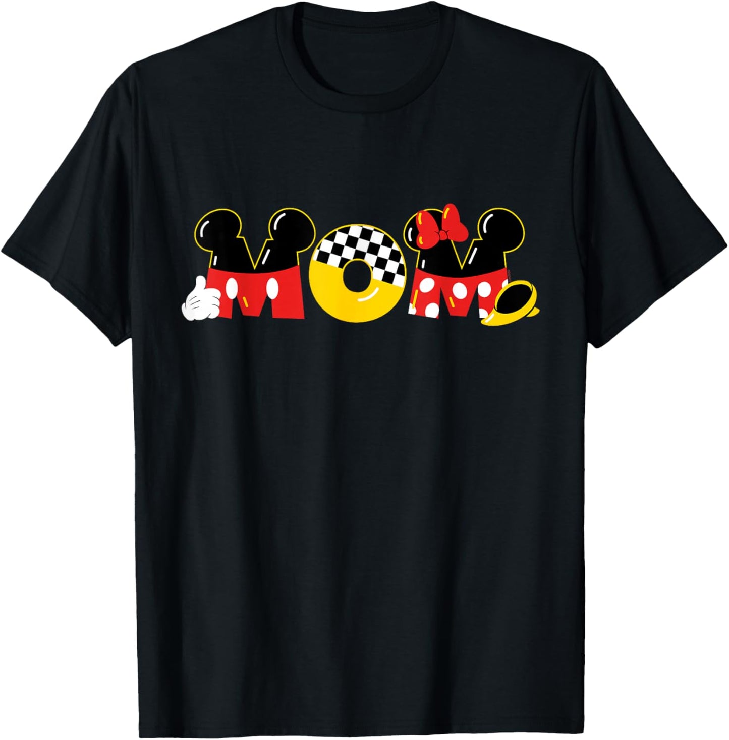 Disney Mickey Mouse & Minnie Mouse Mom Mother’s Day Birthday T-Shirt - T-Shirt | Black