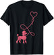 50s Sock Hop Costume Dog Pink Poodle Heart 1950s Top for T-Shirt - T-Shirt | Black