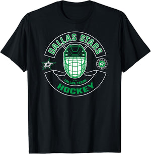 Dallas Stars Mask Black Officially Licensed T-Shirt - T-Shirt | Black