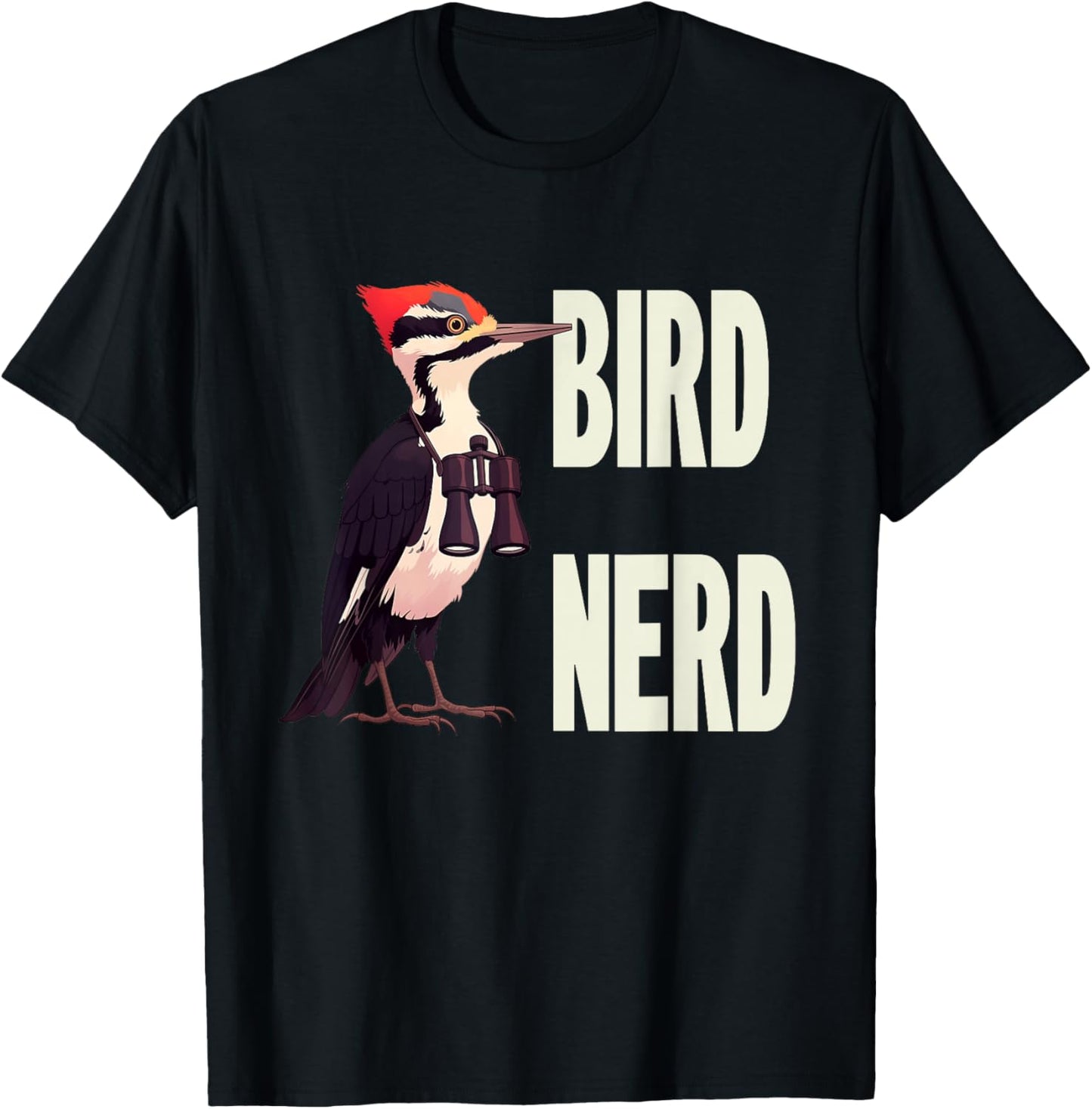 Funny Bird Nerd Bird Watching Graphic T-Shirt - T-Shirt | Black