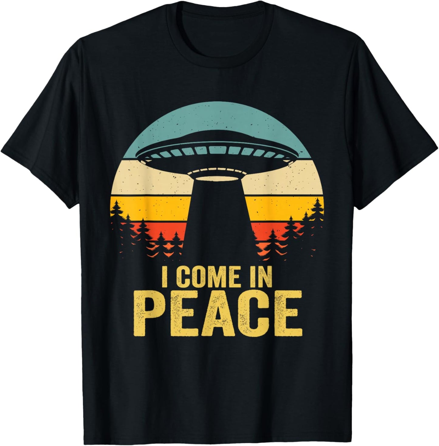 I Come In Peace im Peace Matching Couples Alien T-Shirt - T-Shirt | Black