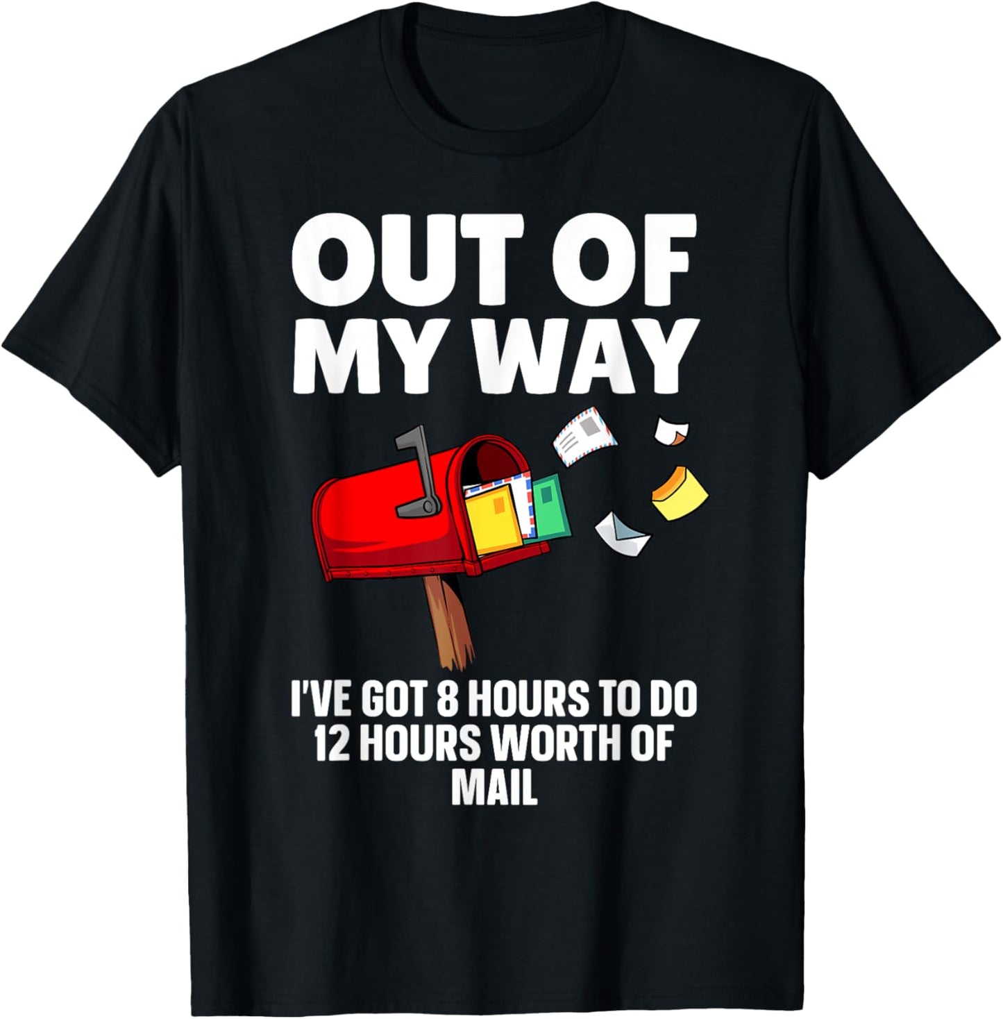 Funny Postal Worker Art Women Mail Man Mail Carrier T-Shirt - T-Shirt | Black