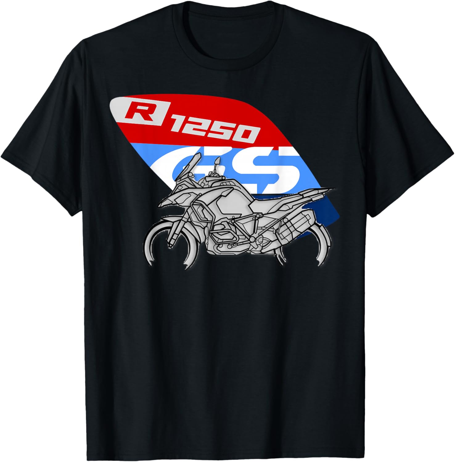 R 1250 GS Adventure Bike Motorcycle T-Shirt - T-Shirt | Black