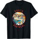 Porto Portugal Retro Distressed Circle T-Shirt - T-Shirt | Black