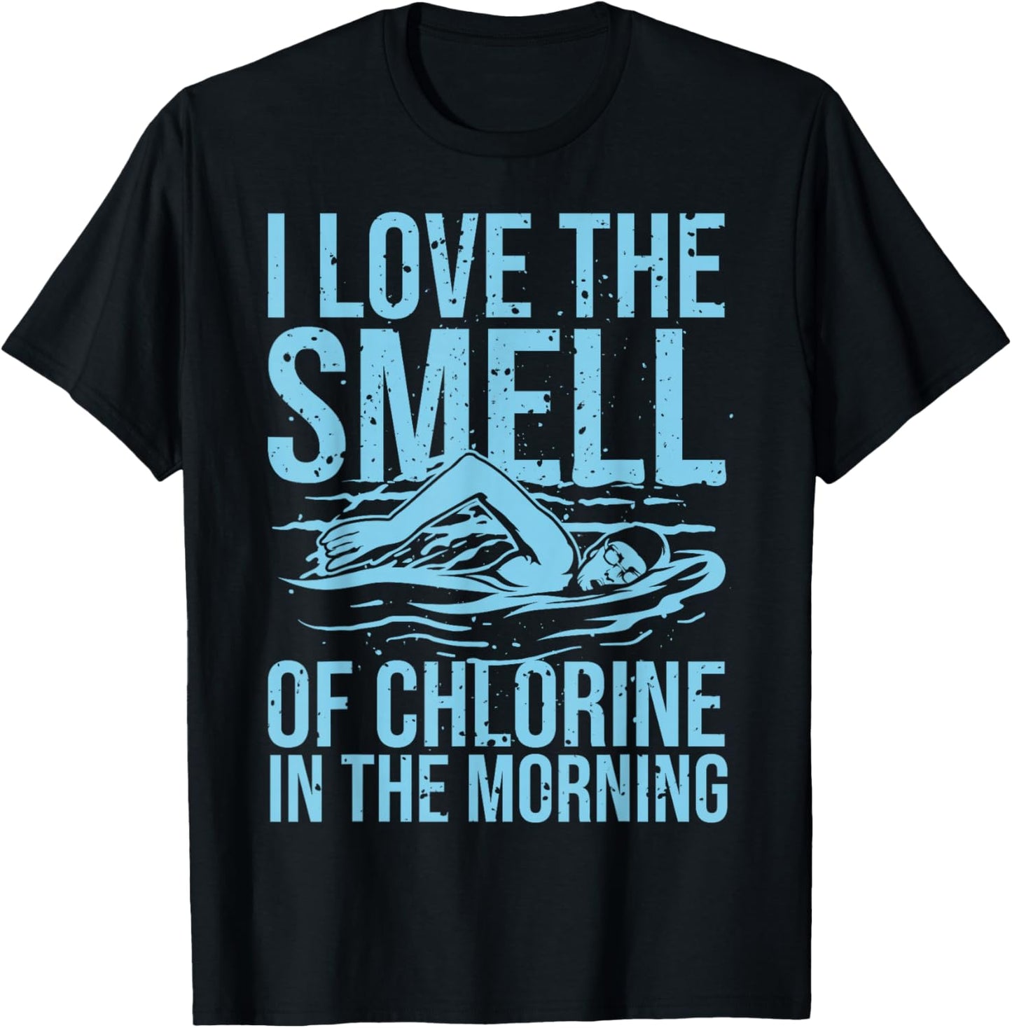 Cool Swimming Design For Kids Men Women Freestyle Swimming T-Shirt - T-Shirt | Black