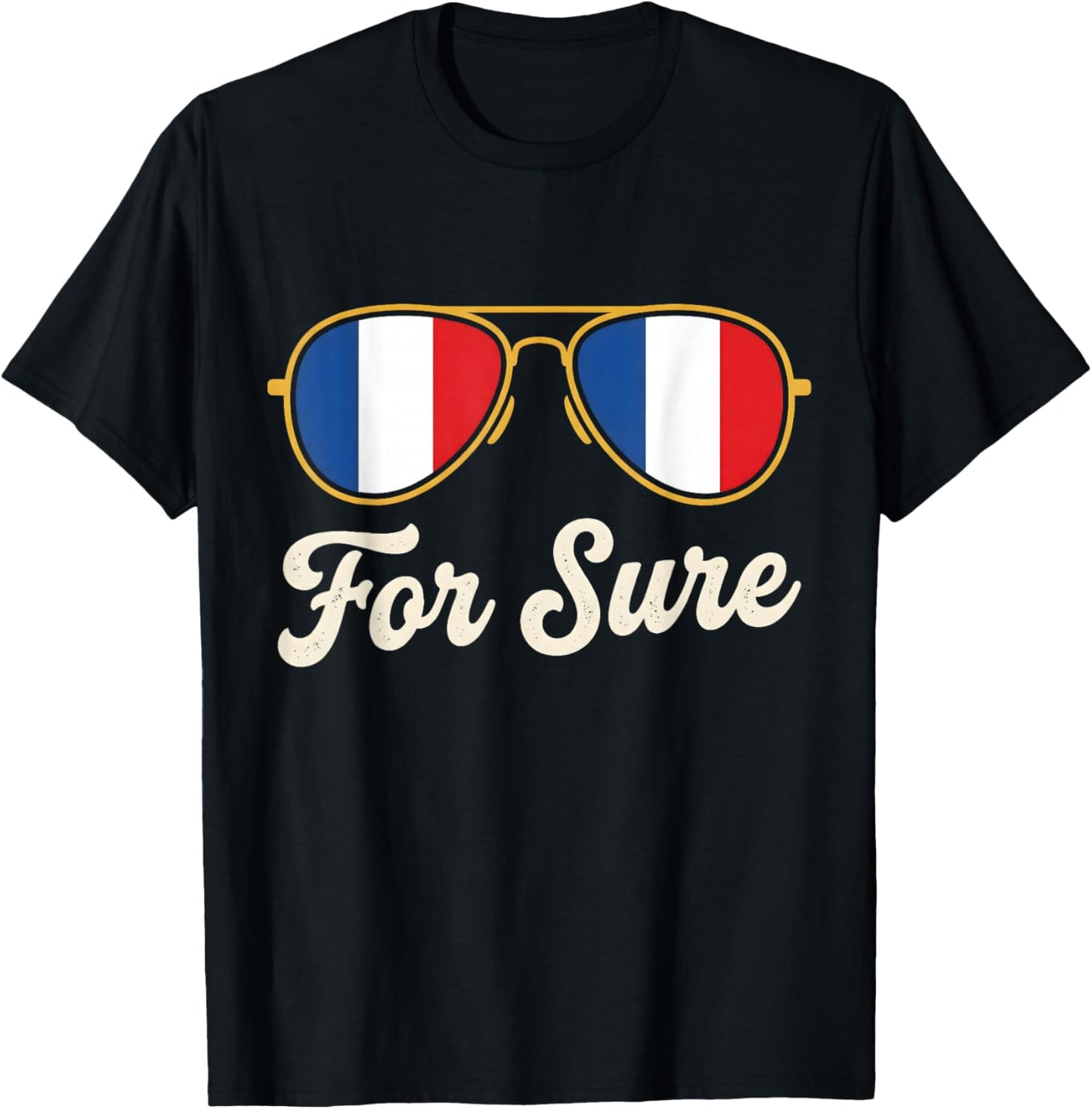 Humour Macron for Sure Meme Sunglasses T-Shirt - T-Shirt | Black