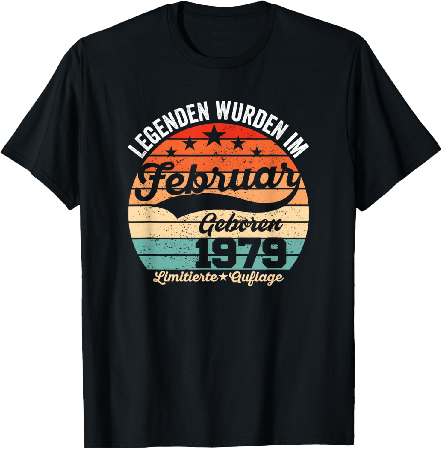 47th Birthday Gift Man Legends Are In February 1979 T-Shirt - T-Shirt | Black