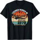 47th Birthday Gift Man Legends Are In February 1979 T-Shirt - T-Shirt | Black