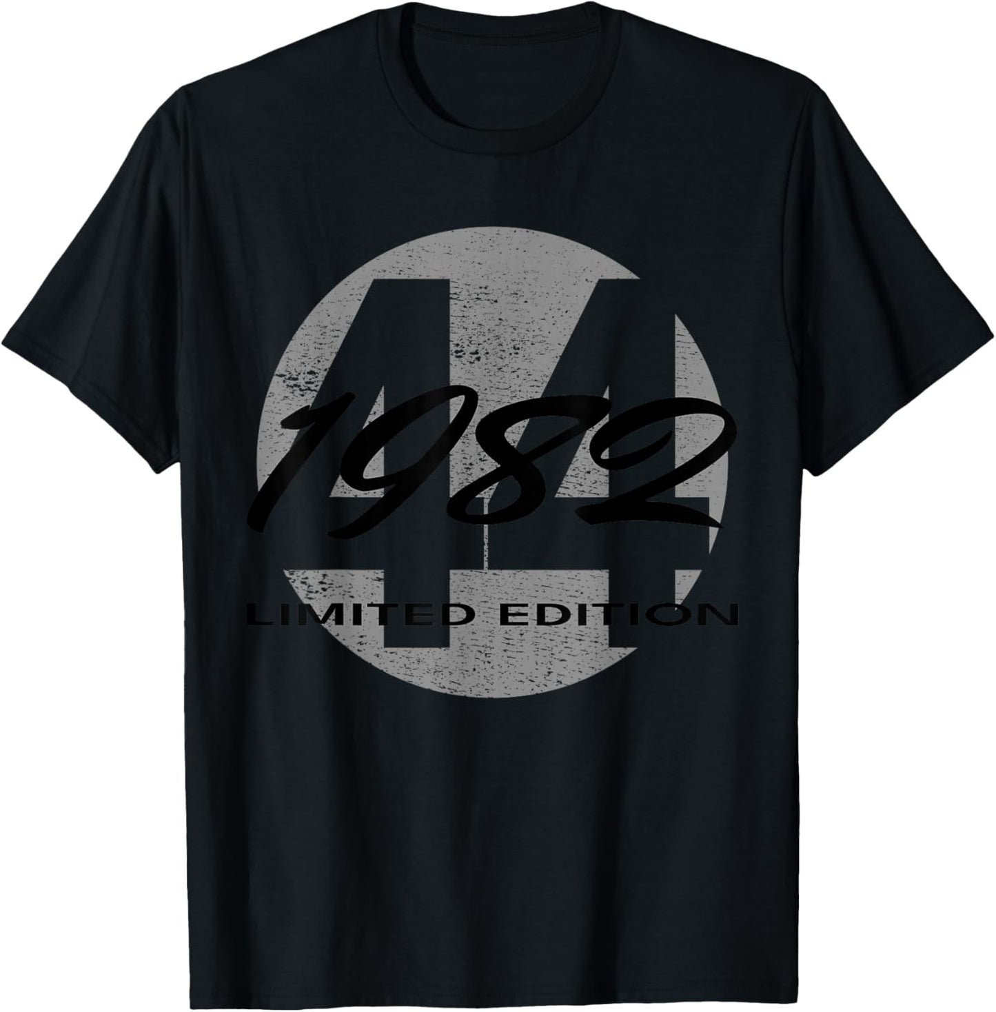 44th Birthday Man Woman 44 Years 1982 Funny Gift T-Shirt - T-Shirt | Black