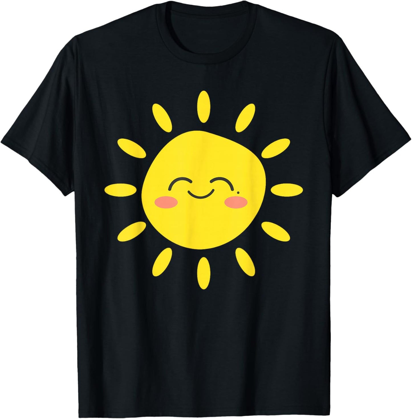 Sun Smiling Sunshine Cute Lovely Summer Love Vacation T-Shirt - T-Shirt | Black