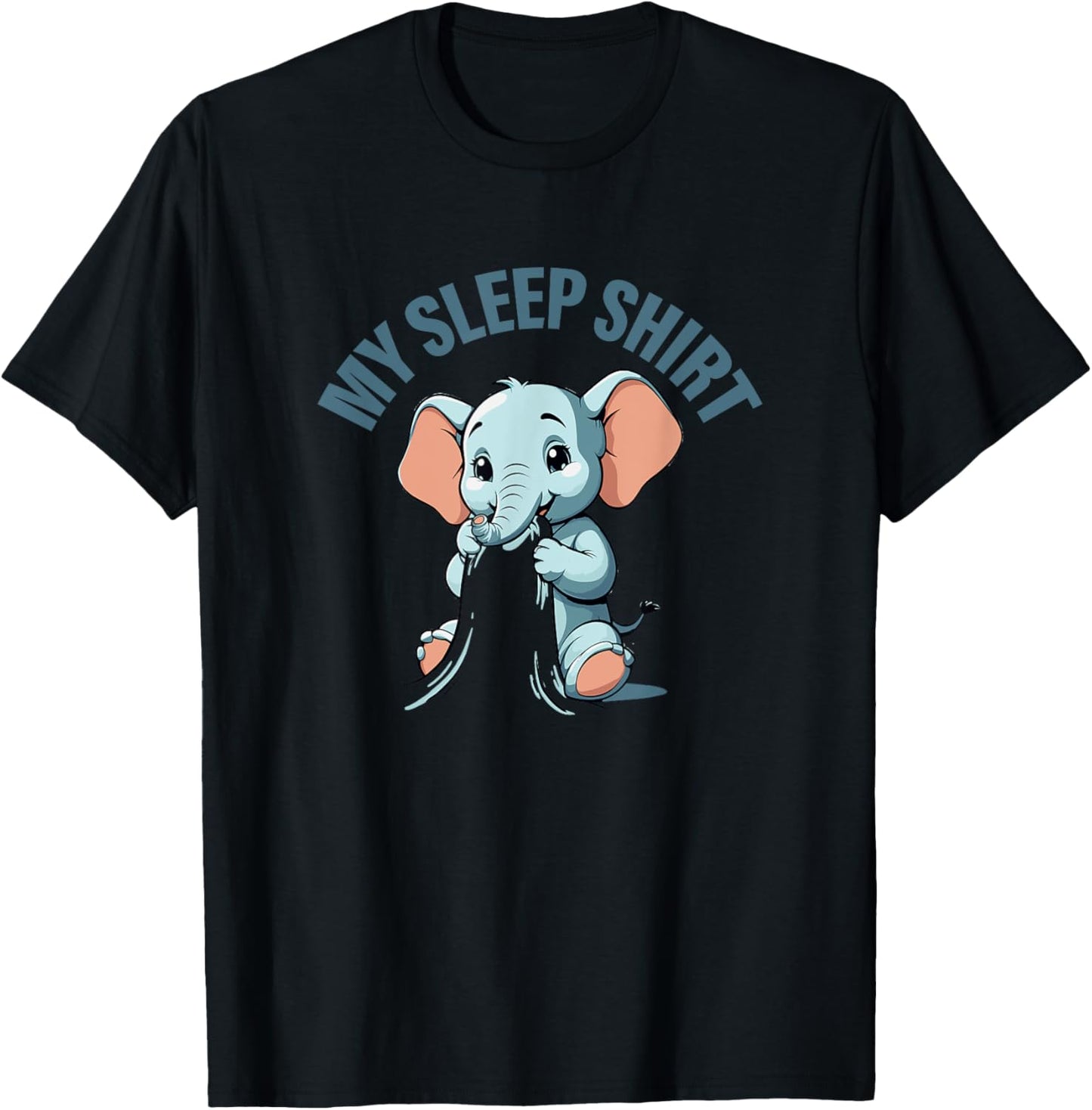 My Sleep Shirt Elephant Pyjamas Pajamas Nightshirt Elephant T-Shirt - T-Shirt | Black