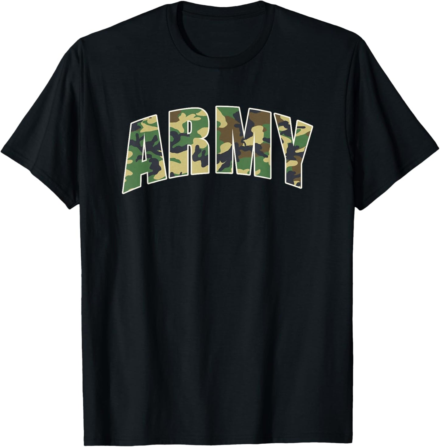 Green Army Camo T-Shirt - T-Shirt | Black