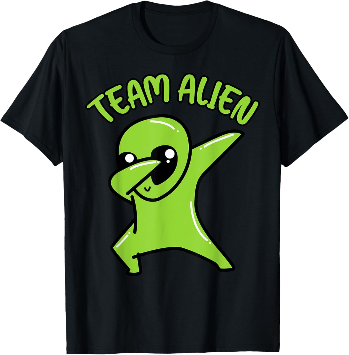Team Alien Dabbing Funny Ufo Space Women Kid Youth Men Women T-Shirt - T-Shirt | Black