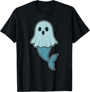 Mermaid Ghost T-Shirt - T-Shirt | Black