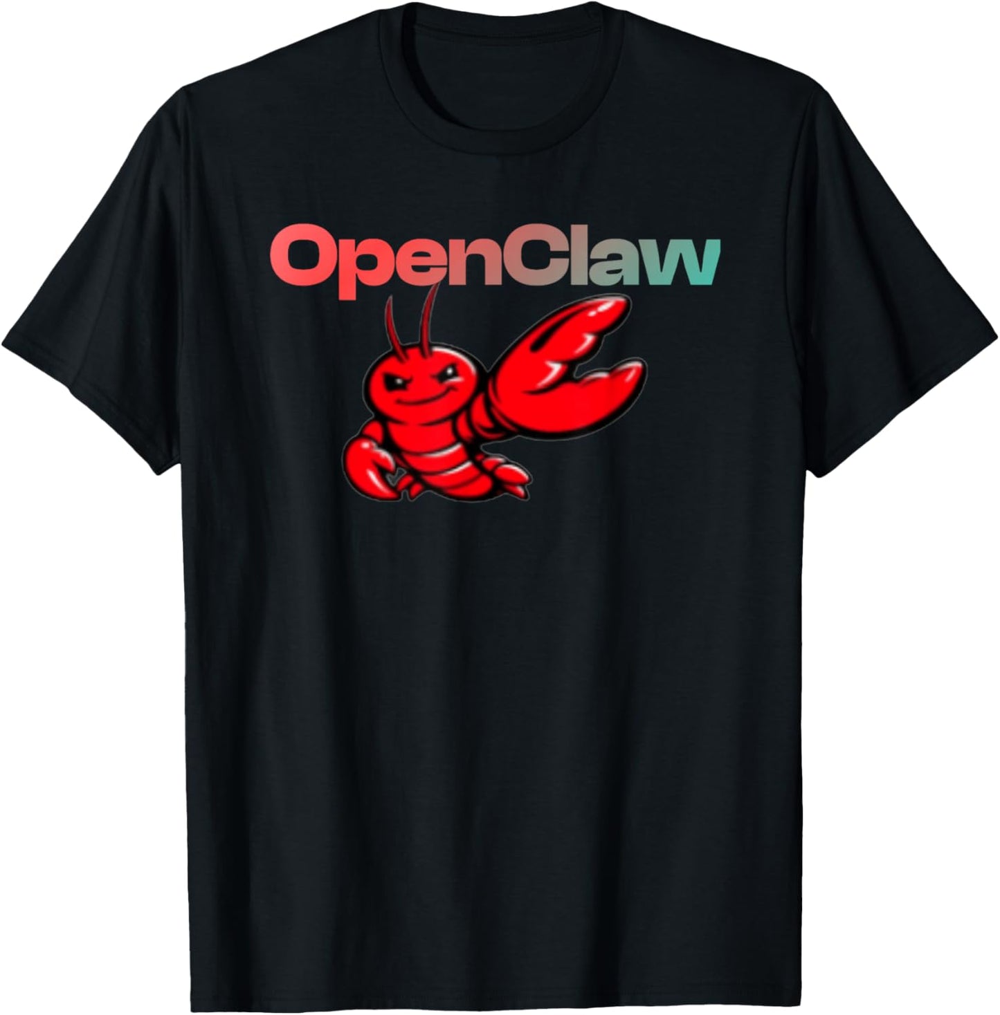 OpenClaw Open Claw Lobster AI T-Shirt - T-Shirt | Black