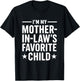 I'm My Mother-in-Law’s Favorite Child Funny Family Humor T-Shirt - T-Shirt | Black