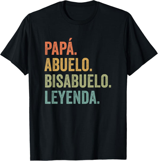Bisabuelo Spanish Great Grandfather T-Shirt - T-Shirt | Black