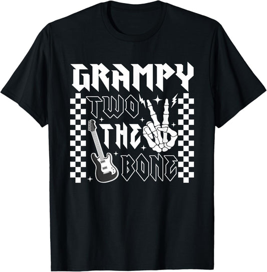 Grampy of The Bad Two the Bone Birthday 2 Years Old T-Shirt - T-Shirt | Black