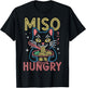 Funny Cat Ramen Retro Miso Hungry Kawaii Anime Cat T-Shirt - T-Shirt | Black