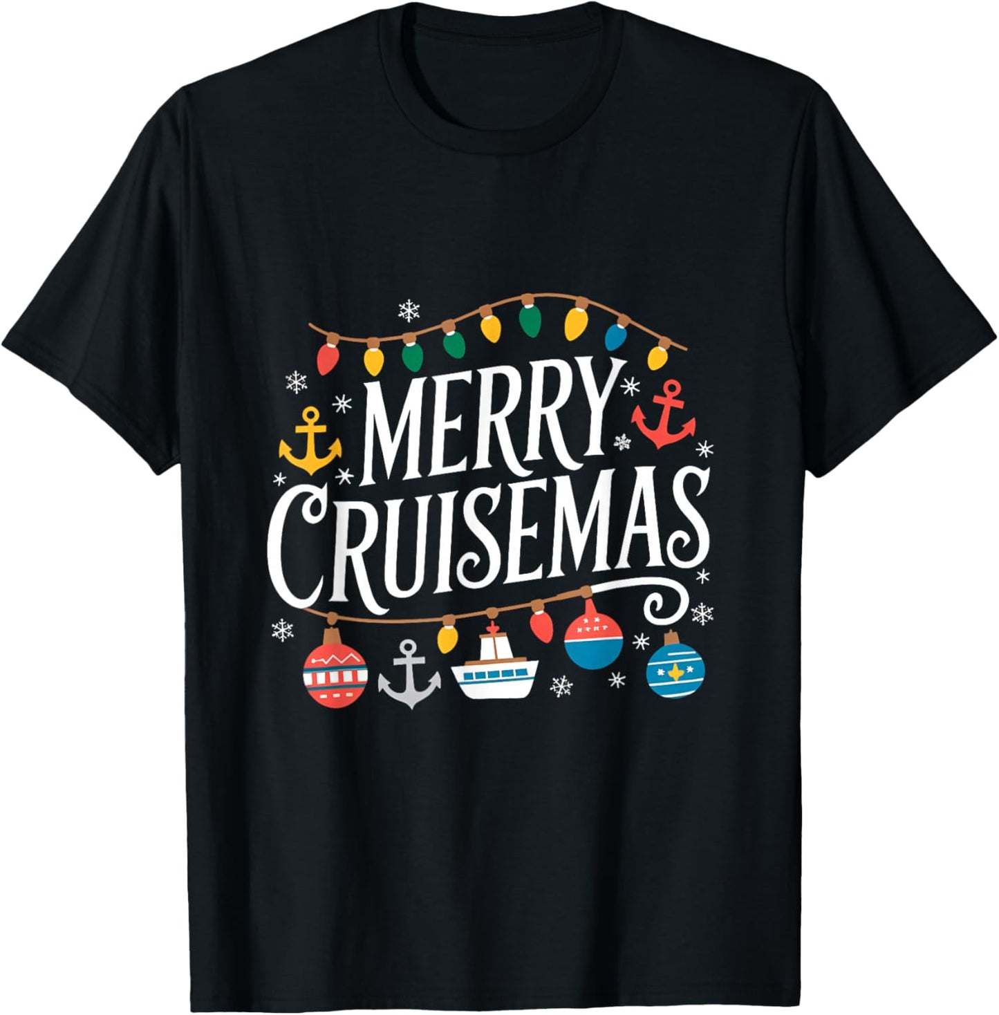 Merry Cruisemas Christmas Cruise Shirts Family Cruisin Lover T-Shirt - T-Shirt | Black