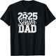 Senior Soccer Dad 2025 Team High School Graduation Proud T-Shirt - T-Shirt | Black