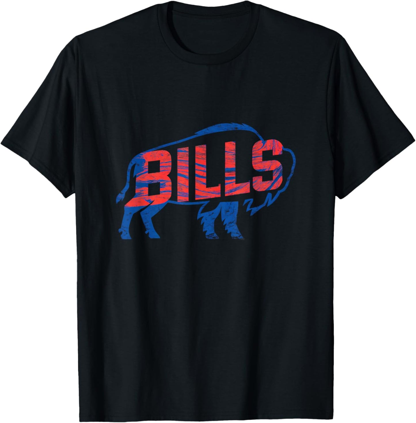 Retro Buffalo Name Personalized Women Kid T-Shirt - T-Shirt | Black