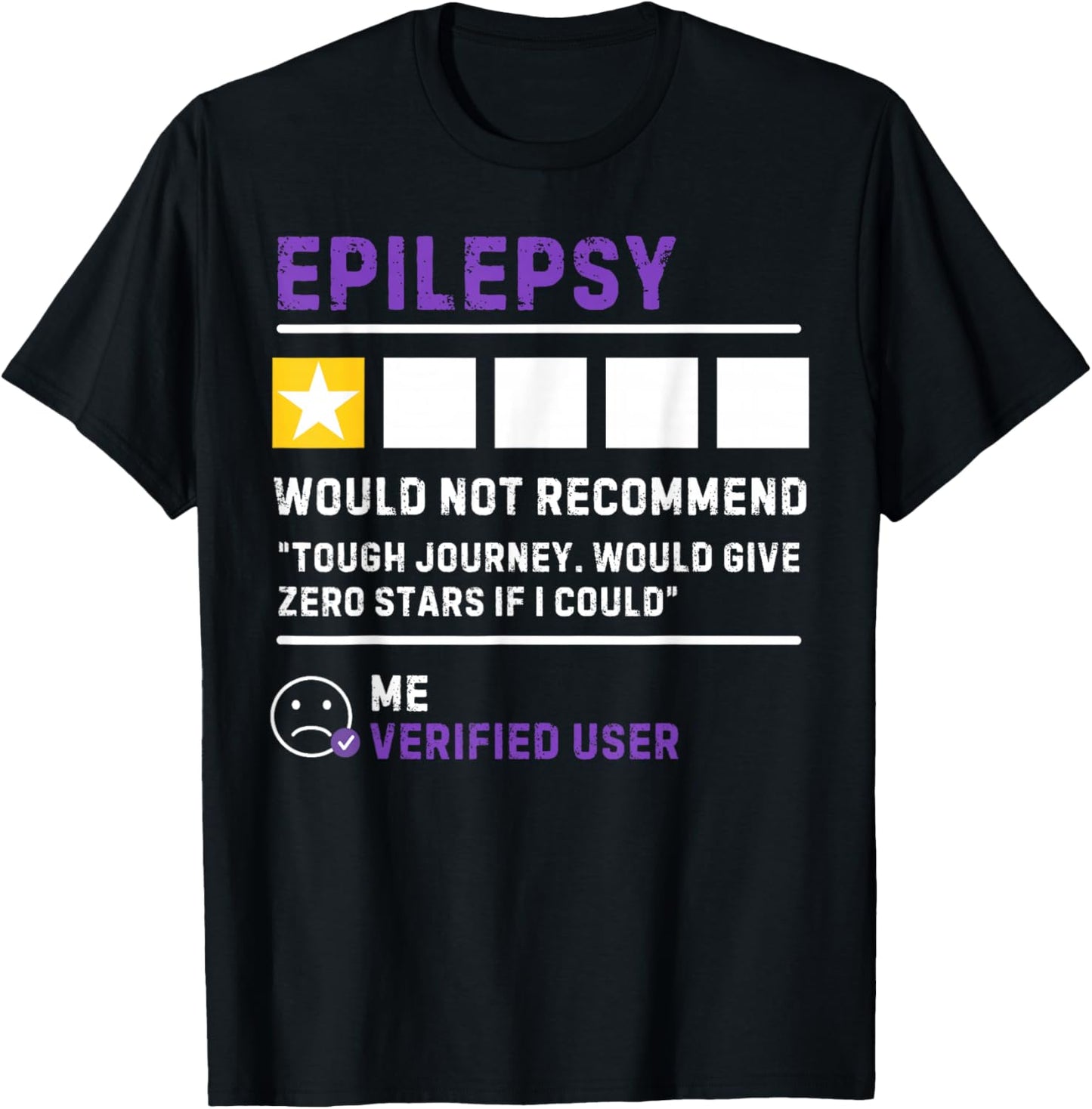 Would not Recommend Seizure Support Epilepsy Awareness T-Shirt - T-Shirt | Black